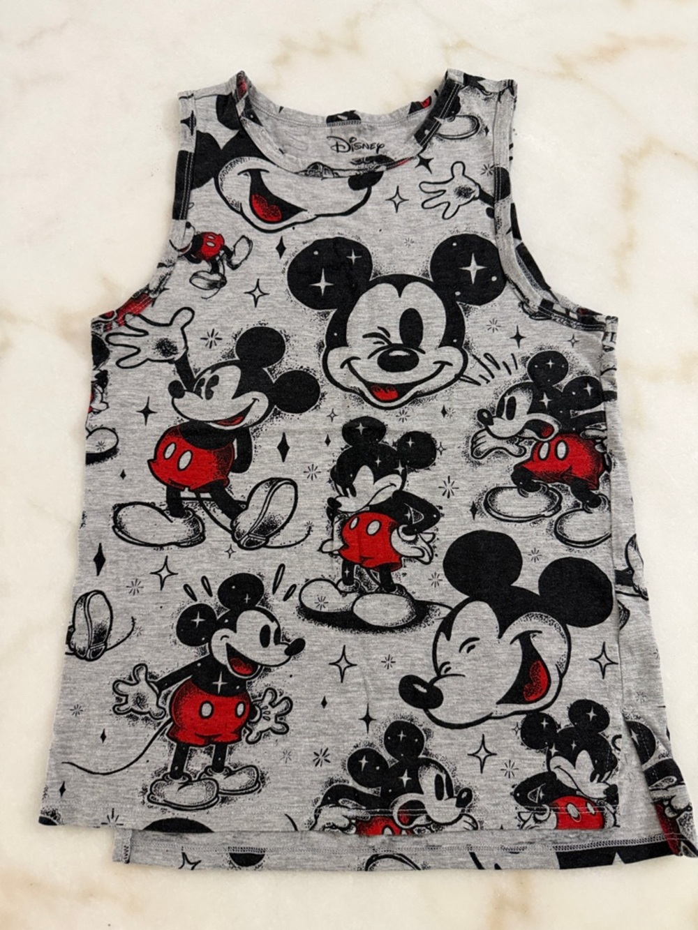 Disney Gray Tank with Black & Red Mickey Print